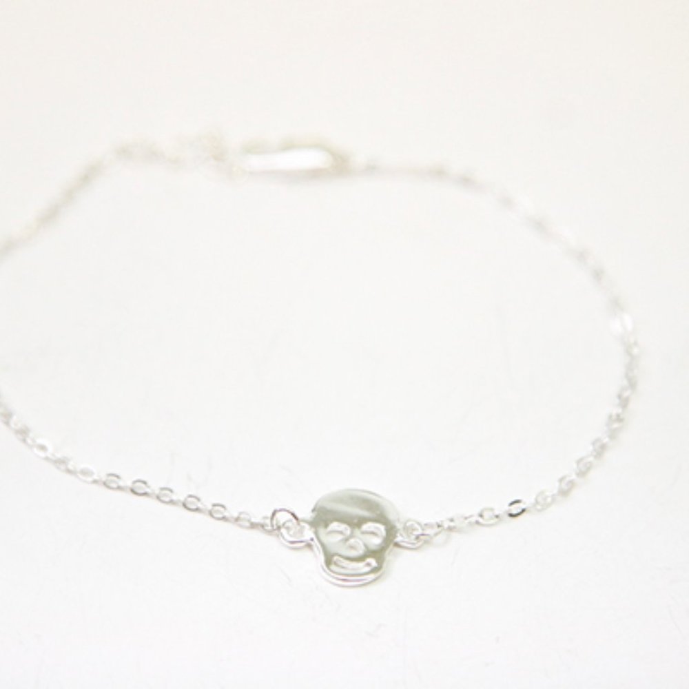 Tiny Skull Necklace/Bracelet/Anklet, Handmade 🌸 - Picture 2 of 5